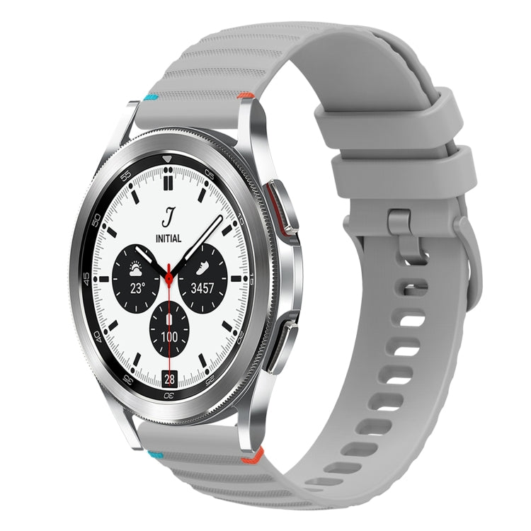 สายรัดนาฬิกาซิลิโคนเย็บลายจุดคลื่น ขนาด 20 มม. สำหรับ Samsung Galaxy Watch 5 ขนาด 40 / 44 มม. สำหรับ Samsung Galaxy Watch 5 Pro ขนาด 45 มม. สำหรับ Samsung Galaxy Watch 4 ขนาด 40 / 44 มม. สำหรับ Samsung Galaxy Watch 4 Classic ขนาด 42 / 46 มม.