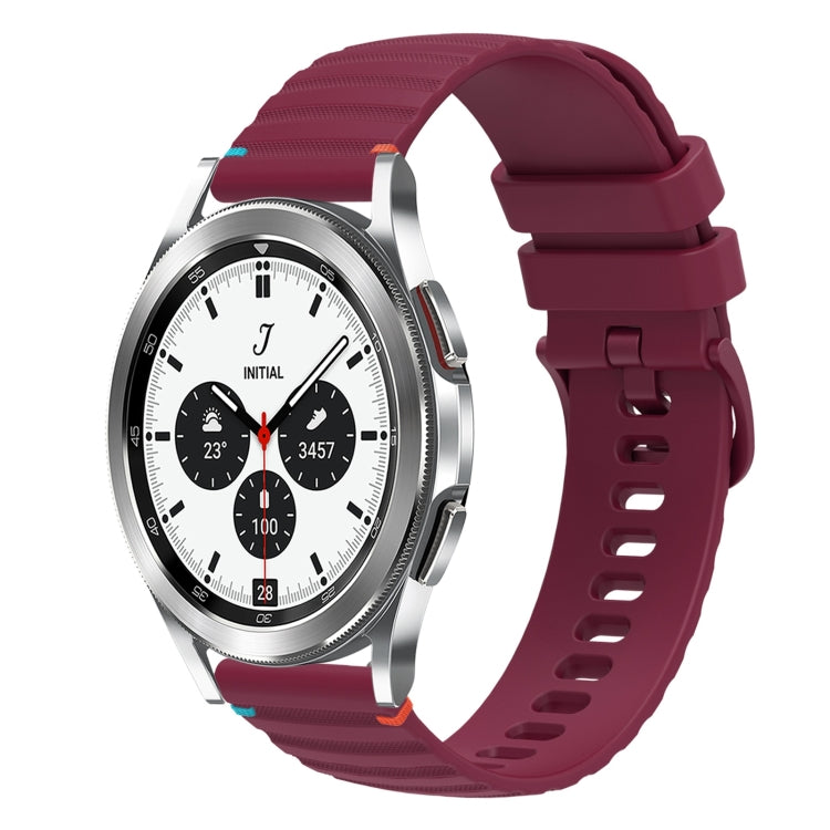 สายรัดนาฬิกาซิลิโคนเย็บลายจุดคลื่น ขนาด 20 มม. สำหรับ Samsung Galaxy Watch 5 ขนาด 40 / 44 มม. สำหรับ Samsung Galaxy Watch 5 Pro ขนาด 45 มม. สำหรับ Samsung Galaxy Watch 4 ขนาด 40 / 44 มม. สำหรับ Samsung Galaxy Watch 4 Classic ขนาด 42 / 46 มม.