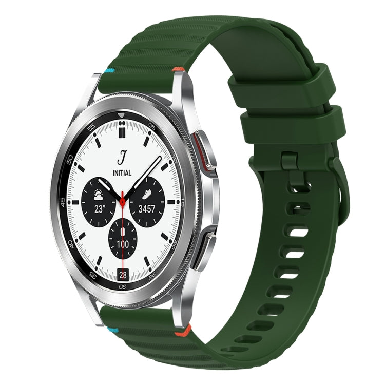 สายรัดนาฬิกาซิลิโคนเย็บลายจุดคลื่น ขนาด 20 มม. สำหรับ Samsung Galaxy Watch 5 ขนาด 40 / 44 มม. สำหรับ Samsung Galaxy Watch 5 Pro ขนาด 45 มม. สำหรับ Samsung Galaxy Watch 4 ขนาด 40 / 44 มม. สำหรับ Samsung Galaxy Watch 4 Classic ขนาด 42 / 46 มม.