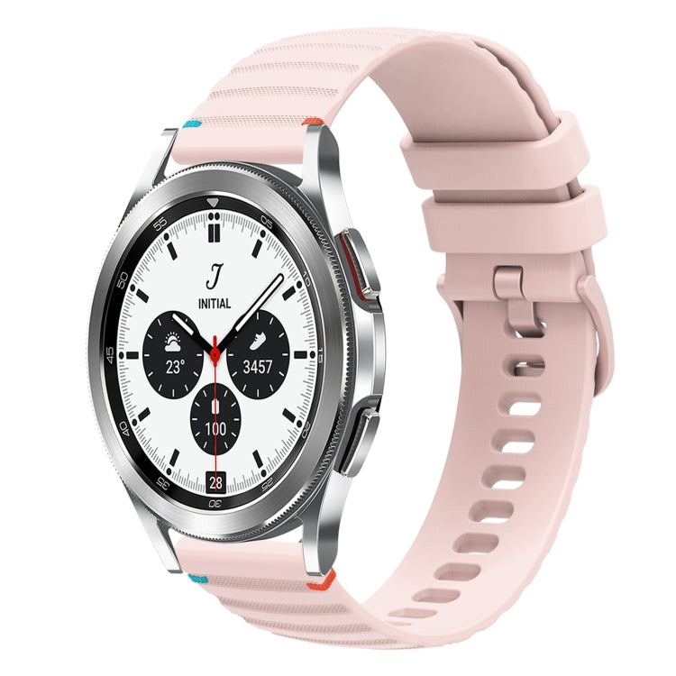 สายรัดนาฬิกาซิลิโคนเย็บลายจุดคลื่น ขนาด 20 มม. สำหรับ Samsung Galaxy Watch 5 ขนาด 40 / 44 มม. สำหรับ Samsung Galaxy Watch 5 Pro ขนาด 45 มม. สำหรับ Samsung Galaxy Watch 4 ขนาด 40 / 44 มม. สำหรับ Samsung Galaxy Watch 4 Classic ขนาด 42 / 46 มม.