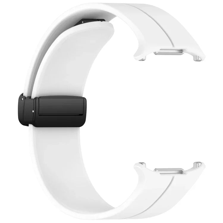 For Samsung Galaxy Watch Ultra 47mm Groove Style Folding Magnetic Buckle Silicone Watch Band