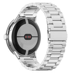 สายรัดนาฬิกาโลหะสแตนเลสสตีลแบบลูกปัดสามเม็ด สำหรับ Google Pixel Watch 4 / Watch 3 ขนาด 45 มม. และ Google Pixel Watch 4 / 3 / 2 / 1 ขนาด 41 มม.
