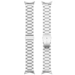 สายรัดนาฬิกาโลหะสแตนเลสสตีลแบบลูกปัดสามเม็ด สำหรับ Google Pixel Watch 4 / Watch 3 ขนาด 45 มม. และ Google Pixel Watch 4 / 3 / 2 / 1 ขนาด 41 มม.