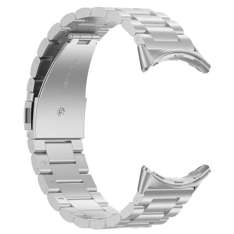 สายรัดนาฬิกาโลหะสแตนเลสสตีลแบบลูกปัดสามเม็ด สำหรับ Google Pixel Watch 4 / Watch 3 ขนาด 45 มม. และ Google Pixel Watch 4 / 3 / 2 / 1 ขนาด 41 มม.