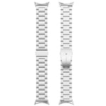 สายรัดนาฬิกาโลหะสแตนเลสสตีลแบบลูกปัดสามเม็ด สำหรับ Google Pixel Watch 4 / Watch 3 ขนาด 45 มม. และ Google Pixel Watch 4 / 3 / 2 / 1 ขนาด 41 มม.