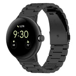 สายรัดนาฬิกาโลหะสแตนเลสสตีลแบบลูกปัดสามเม็ด สำหรับ Google Pixel Watch 4 / Watch 3 ขนาด 45 มม. และ Google Pixel Watch 4 / 3 / 2 / 1 ขนาด 41 มม.