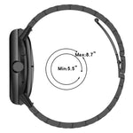 สายรัดนาฬิกาโลหะสแตนเลสสตีลแบบลูกปัดสามเม็ด สำหรับ Google Pixel Watch 4 / Watch 3 ขนาด 45 มม. และ Google Pixel Watch 4 / 3 / 2 / 1 ขนาด 41 มม.