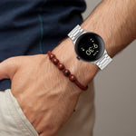 สายรัดนาฬิกาโลหะสแตนเลสสตีลแบบลูกปัดสามเม็ด สำหรับ Google Pixel Watch 4 / Watch 3 ขนาด 45 มม. และ Google Pixel Watch 4 / 3 / 2 / 1 ขนาด 41 มม.