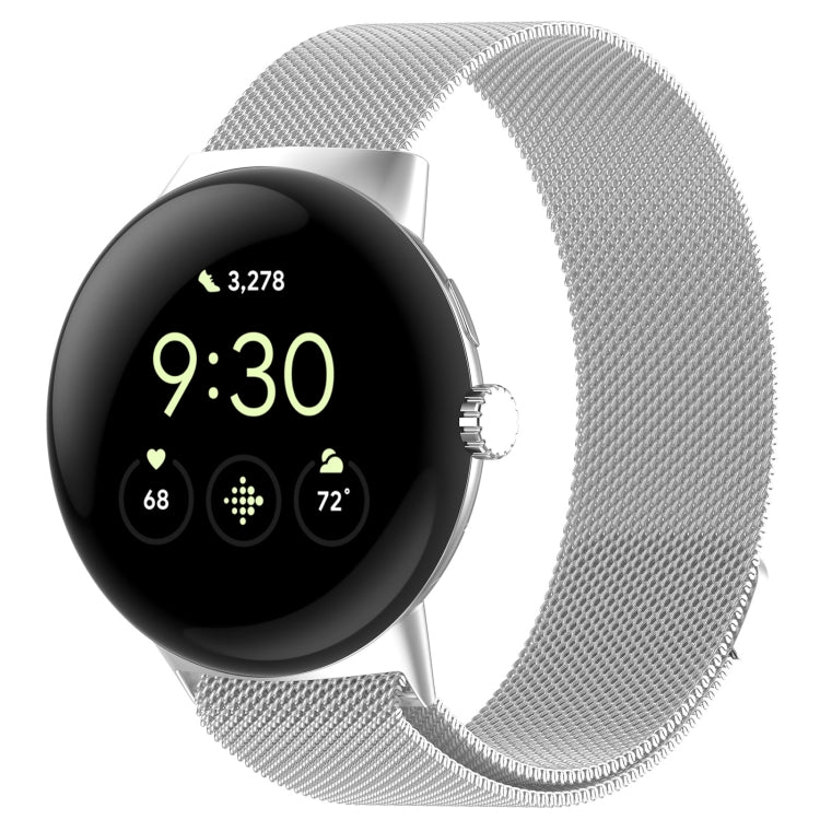 สายรัดนาฬิกาโลหะ Milanese แบบแม่เหล็ก สำหรับ Google Pixel Watch 4 / Watch 3 45mm, สำหรับ Google Pixel Watch 4 / 3 / 2 / 1 41mm