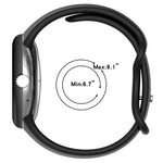 สายรัดนาฬิกาซิลิโคนสีพื้นพร้อมหัวเข็มขัดรูปผีเสื้อ ขนาด:L สำหรับ Google Pixel Watch 4 / Watch 3 ขนาด 45 มม. และ Google Pixel Watch 4 / 3 / 2 / 1 ขนาด 41 มม.