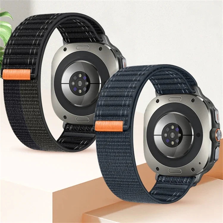 สายไนลอนลายคลื่นทะเลแบบตะขอและห่วง สำหรับ Samsung Galaxy Watch Ultra 47มม. / Ultra 2025