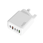 ที่ชาร์จพอร์ตคู่ 120W 3 PD Type-C และ USB สำหรับโทรศัพท์มือถือ ปลั๊ก UK, ปลั๊ก UK