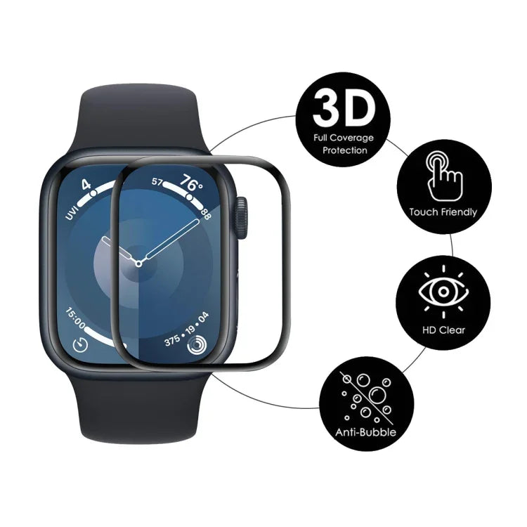 ฟิล์มกันรอยหน้าจอ ENKAY 3D ครอบคลุมเต็มจอ ขอบ PC นุ่ม PMMA HD 2 ชิ้น สำหรับ Apple Watch Series 11 / 10 ขนาด 46 มม., สำหรับ Apple Watch Series 11 / 10 ขนาด 42 มม.
