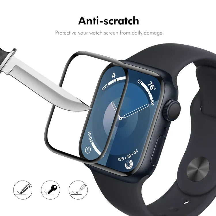 ฟิล์มกันรอยหน้าจอ ENKAY 3D ครอบคลุมเต็มจอ ขอบ PC นุ่ม PMMA HD 2 ชิ้น สำหรับ Apple Watch Series 11 / 10 ขนาด 46 มม., สำหรับ Apple Watch Series 11 / 10 ขนาด 42 มม.