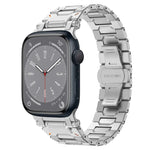 Pathfinder Stainless Steel Metal Watch Band, For Apple Watch Series 10 46mm, For Apple Watch SE 2023 44mm, For Apple Watch Ultra 2 49mm, For Apple Watch Series 9 45mm, For Apple Watch Ultra 49mm, For Apple Watch Series 8 45mm, For Apple Watch SE 2022 4...