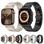 Pathfinder Stainless Steel Metal Watch Band, For Apple Watch Series 10 46mm, For Apple Watch SE 2023 44mm, For Apple Watch Ultra 2 49mm, For Apple Watch Series 9 45mm, For Apple Watch Ultra 49mm, For Apple Watch Series 8 45mm, For Apple Watch SE 2022 4...