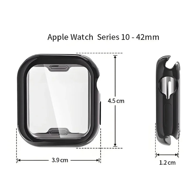เคส TPU นุ่มชุบไฟฟ้า ENKAY Hat-Prince พร้อมฟิล์มกันรอย สำหรับ Apple Watch Series 11 / 10 ขนาด 46 มม., สำหรับ Apple Watch Series 11 / 10 ขนาด 42 มม.