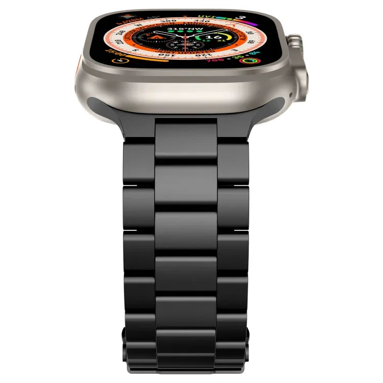 Three Beads Titanium Alloy Metal Watch Band, For Apple Watch Series 10 46mm, For Apple Watch Series 10 42mm, For Apple Watch SE 2023 44mm, For Apple Watch SE 2023 40mm, For Apple Watch Ultra 2 49mm, For Apple Watch Series 9 45mm                        ...