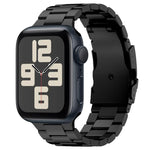 Three Beads Titanium Alloy Metal Watch Band, For Apple Watch Series 10 46mm, For Apple Watch Series 10 42mm, For Apple Watch SE 2023 44mm, For Apple Watch SE 2023 40mm, For Apple Watch Ultra 2 49mm, For Apple Watch Series 9 45mm                        ...