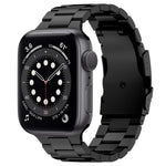 Three Beads Titanium Alloy Metal Watch Band, For Apple Watch Series 7 41mm, For Apple Watch Series 7 45mm, For Apple Watch Series 6 40mm, For Apple Watch Series 6 44mm, For Apple Watch Series 5 44mm, For Apple Watch Series 5 40mm                       ...