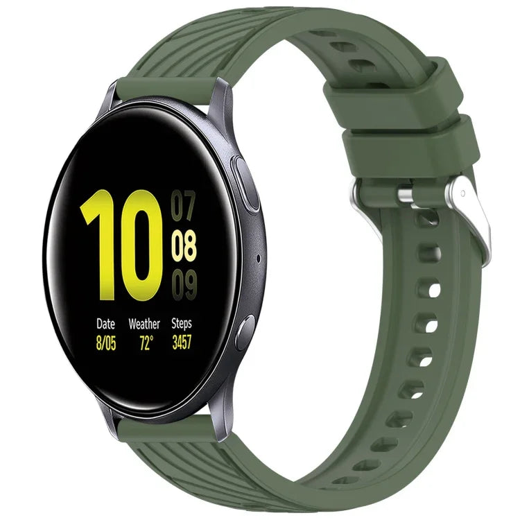 สายรัดนาฬิกาซิลิโคนลายเส้น 20mm สำหรับ Samsung Galaxy Watch Active2 44mm, สำหรับ Samsung Galaxy Watch Active2 40mm