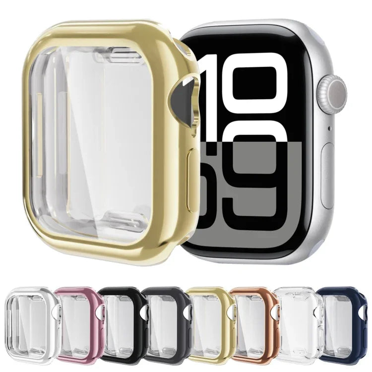 เคส TPU ชุบไฟฟ้าครอบคลุมเต็มจอ สำหรับ Apple Watch Series 11 / 10 ขนาด 46 มม., สำหรับ Apple Watch Series 11 / 10 ขนาด 42 มม.