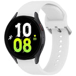 สายรัดนาฬิกาซิลิโคนสีทึบพร้อมหัวเข็มขัดสีสันสดใสแบบปลดเร็ว สำหรับ Samsung Galaxy Watch 5 40 / 44mm, สำหรับ Samsung Galaxy Watch 5 Pro, สำหรับ Samsung Galaxy Watch 4 40 / 44mm, สำหรับ Samsung Galaxy Watch 4 Classic 46 / 42mm