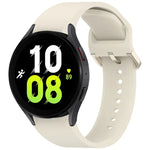 สายรัดนาฬิกาซิลิโคนสีทึบพร้อมหัวเข็มขัดสีสันสดใสแบบปลดเร็ว สำหรับ Samsung Galaxy Watch 5 40 / 44mm, สำหรับ Samsung Galaxy Watch 5 Pro, สำหรับ Samsung Galaxy Watch 4 40 / 44mm, สำหรับ Samsung Galaxy Watch 4 Classic 46 / 42mm