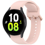 สายรัดนาฬิกาซิลิโคนสีทึบพร้อมหัวเข็มขัดสีสันสดใสแบบปลดเร็ว สำหรับ Samsung Galaxy Watch 5 40 / 44mm, สำหรับ Samsung Galaxy Watch 5 Pro, สำหรับ Samsung Galaxy Watch 4 40 / 44mm, สำหรับ Samsung Galaxy Watch 4 Classic 46 / 42mm