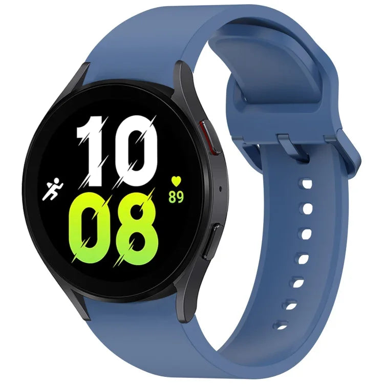 สายรัดนาฬิกาซิลิโคนสีทึบพร้อมหัวเข็มขัดสีสันสดใสแบบปลดเร็ว สำหรับ Samsung Galaxy Watch 5 40 / 44mm, สำหรับ Samsung Galaxy Watch 5 Pro, สำหรับ Samsung Galaxy Watch 4 40 / 44mm, สำหรับ Samsung Galaxy Watch 4 Classic 46 / 42mm