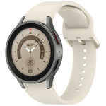 สายรัดนาฬิกาซิลิโคนสีทึบพร้อมหัวเข็มขัดสีสันสดใสแบบปลดเร็ว สำหรับ Samsung Galaxy Watch 5 40 / 44mm, สำหรับ Samsung Galaxy Watch 5 Pro, สำหรับ Samsung Galaxy Watch 4 40 / 44mm, สำหรับ Samsung Galaxy Watch 4 Classic 46 / 42mm