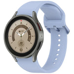 สายรัดนาฬิกาซิลิโคนสีทึบพร้อมหัวเข็มขัดสีสันสดใสแบบปลดเร็ว สำหรับ Samsung Galaxy Watch 5 40 / 44mm, สำหรับ Samsung Galaxy Watch 5 Pro, สำหรับ Samsung Galaxy Watch 4 40 / 44mm, สำหรับ Samsung Galaxy Watch 4 Classic 46 / 42mm