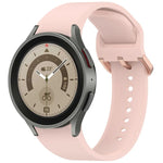 สายรัดนาฬิกาซิลิโคนสีทึบพร้อมหัวเข็มขัดสีสันสดใสแบบปลดเร็ว สำหรับ Samsung Galaxy Watch 5 40 / 44mm, สำหรับ Samsung Galaxy Watch 5 Pro, สำหรับ Samsung Galaxy Watch 4 40 / 44mm, สำหรับ Samsung Galaxy Watch 4 Classic 46 / 42mm
