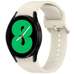 สายรัดนาฬิกาซิลิโคนสีทึบพร้อมหัวเข็มขัดสีสันสดใสแบบปลดเร็ว สำหรับ Samsung Galaxy Watch 5 40 / 44mm, สำหรับ Samsung Galaxy Watch 5 Pro, สำหรับ Samsung Galaxy Watch 4 40 / 44mm, สำหรับ Samsung Galaxy Watch 4 Classic 46 / 42mm