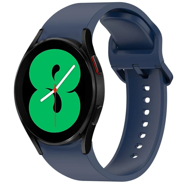 สายรัดนาฬิกาซิลิโคนสีทึบพร้อมหัวเข็มขัดสีสันสดใสแบบปลดเร็ว สำหรับ Samsung Galaxy Watch 5 40 / 44mm, สำหรับ Samsung Galaxy Watch 5 Pro, สำหรับ Samsung Galaxy Watch 4 40 / 44mm, สำหรับ Samsung Galaxy Watch 4 Classic 46 / 42mm