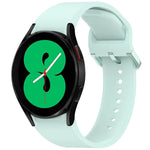 สายรัดนาฬิกาซิลิโคนสีทึบพร้อมหัวเข็มขัดสีสันสดใสแบบปลดเร็ว สำหรับ Samsung Galaxy Watch 5 40 / 44mm, สำหรับ Samsung Galaxy Watch 5 Pro, สำหรับ Samsung Galaxy Watch 4 40 / 44mm, สำหรับ Samsung Galaxy Watch 4 Classic 46 / 42mm