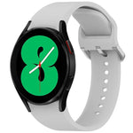 สายรัดนาฬิกาซิลิโคนสีทึบพร้อมหัวเข็มขัดสีสันสดใสแบบปลดเร็ว สำหรับ Samsung Galaxy Watch 5 40 / 44mm, สำหรับ Samsung Galaxy Watch 5 Pro, สำหรับ Samsung Galaxy Watch 4 40 / 44mm, สำหรับ Samsung Galaxy Watch 4 Classic 46 / 42mm
