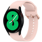 สายรัดนาฬิกาซิลิโคนสีทึบพร้อมหัวเข็มขัดสีสันสดใสแบบปลดเร็ว สำหรับ Samsung Galaxy Watch 5 40 / 44mm, สำหรับ Samsung Galaxy Watch 5 Pro, สำหรับ Samsung Galaxy Watch 4 40 / 44mm, สำหรับ Samsung Galaxy Watch 4 Classic 46 / 42mm