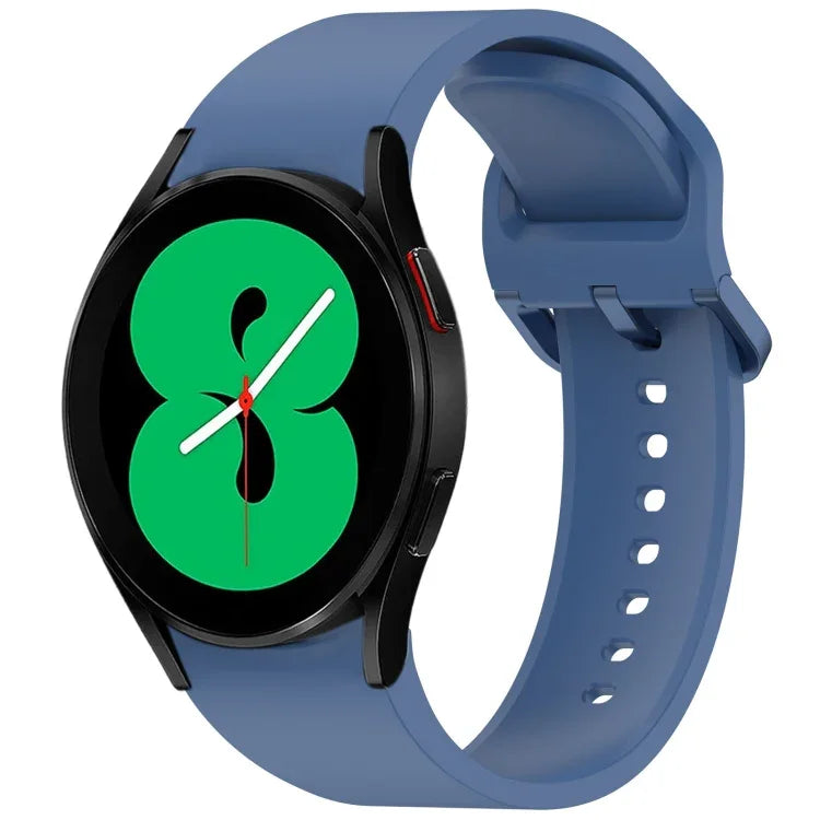 สายรัดนาฬิกาซิลิโคนสีทึบพร้อมหัวเข็มขัดสีสันสดใสแบบปลดเร็ว สำหรับ Samsung Galaxy Watch 5 40 / 44mm, สำหรับ Samsung Galaxy Watch 5 Pro, สำหรับ Samsung Galaxy Watch 4 40 / 44mm, สำหรับ Samsung Galaxy Watch 4 Classic 46 / 42mm