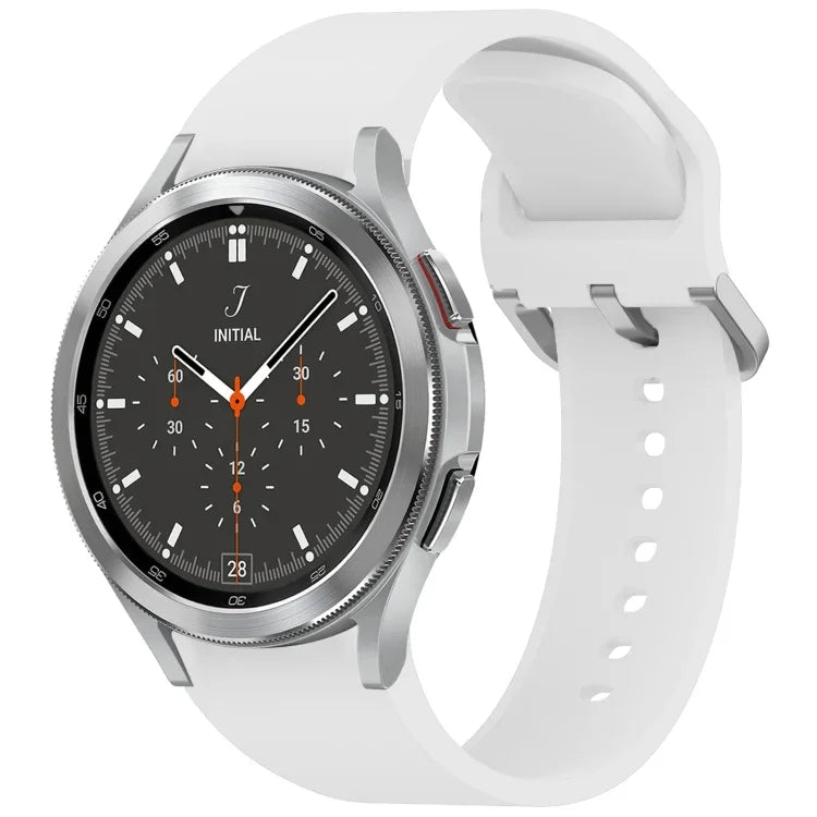 สายรัดนาฬิกาซิลิโคนสีทึบพร้อมหัวเข็มขัดสีสันสดใสแบบปลดเร็ว สำหรับ Samsung Galaxy Watch 5 40 / 44mm, สำหรับ Samsung Galaxy Watch 5 Pro, สำหรับ Samsung Galaxy Watch 4 40 / 44mm, สำหรับ Samsung Galaxy Watch 4 Classic 46 / 42mm