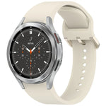 สายรัดนาฬิกาซิลิโคนสีทึบพร้อมหัวเข็มขัดสีสันสดใสแบบปลดเร็ว สำหรับ Samsung Galaxy Watch 5 40 / 44mm, สำหรับ Samsung Galaxy Watch 5 Pro, สำหรับ Samsung Galaxy Watch 4 40 / 44mm, สำหรับ Samsung Galaxy Watch 4 Classic 46 / 42mm