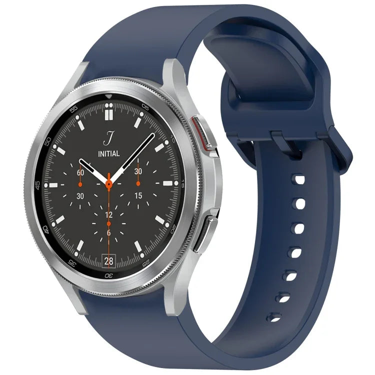 สายรัดนาฬิกาซิลิโคนสีทึบพร้อมหัวเข็มขัดสีสันสดใสแบบปลดเร็ว สำหรับ Samsung Galaxy Watch 5 40 / 44mm, สำหรับ Samsung Galaxy Watch 5 Pro, สำหรับ Samsung Galaxy Watch 4 40 / 44mm, สำหรับ Samsung Galaxy Watch 4 Classic 46 / 42mm