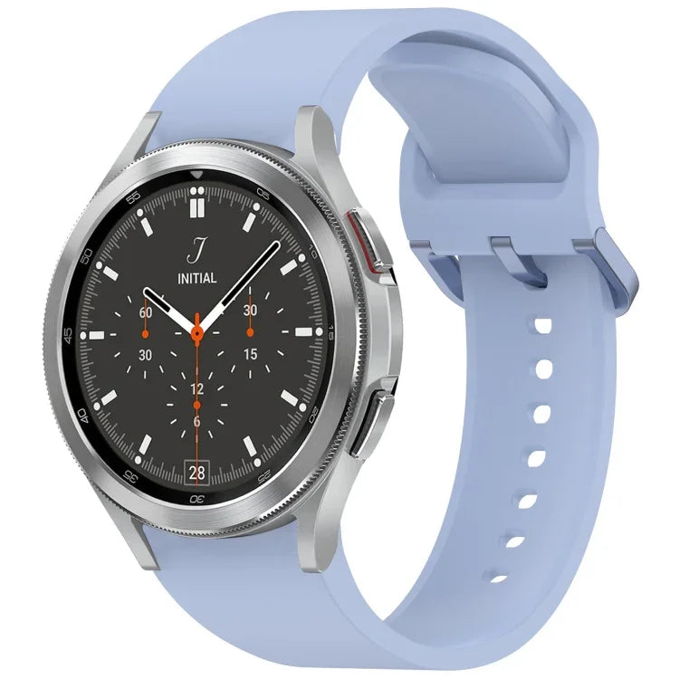 สายรัดนาฬิกาซิลิโคนสีทึบพร้อมหัวเข็มขัดสีสันสดใสแบบปลดเร็ว สำหรับ Samsung Galaxy Watch 5 40 / 44mm, สำหรับ Samsung Galaxy Watch 5 Pro, สำหรับ Samsung Galaxy Watch 4 40 / 44mm, สำหรับ Samsung Galaxy Watch 4 Classic 46 / 42mm