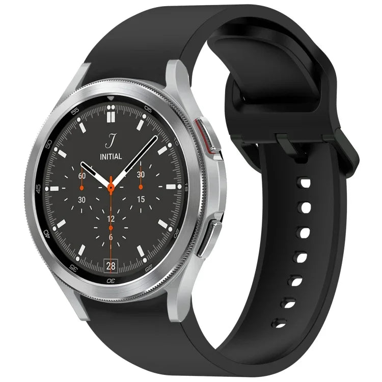 สายรัดนาฬิกาซิลิโคนสีทึบพร้อมหัวเข็มขัดสีสันสดใสแบบปลดเร็ว สำหรับ Samsung Galaxy Watch 5 40 / 44mm, สำหรับ Samsung Galaxy Watch 5 Pro, สำหรับ Samsung Galaxy Watch 4 40 / 44mm, สำหรับ Samsung Galaxy Watch 4 Classic 46 / 42mm