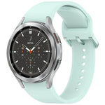 สายรัดนาฬิกาซิลิโคนสีทึบพร้อมหัวเข็มขัดสีสันสดใสแบบปลดเร็ว สำหรับ Samsung Galaxy Watch 5 40 / 44mm, สำหรับ Samsung Galaxy Watch 5 Pro, สำหรับ Samsung Galaxy Watch 4 40 / 44mm, สำหรับ Samsung Galaxy Watch 4 Classic 46 / 42mm