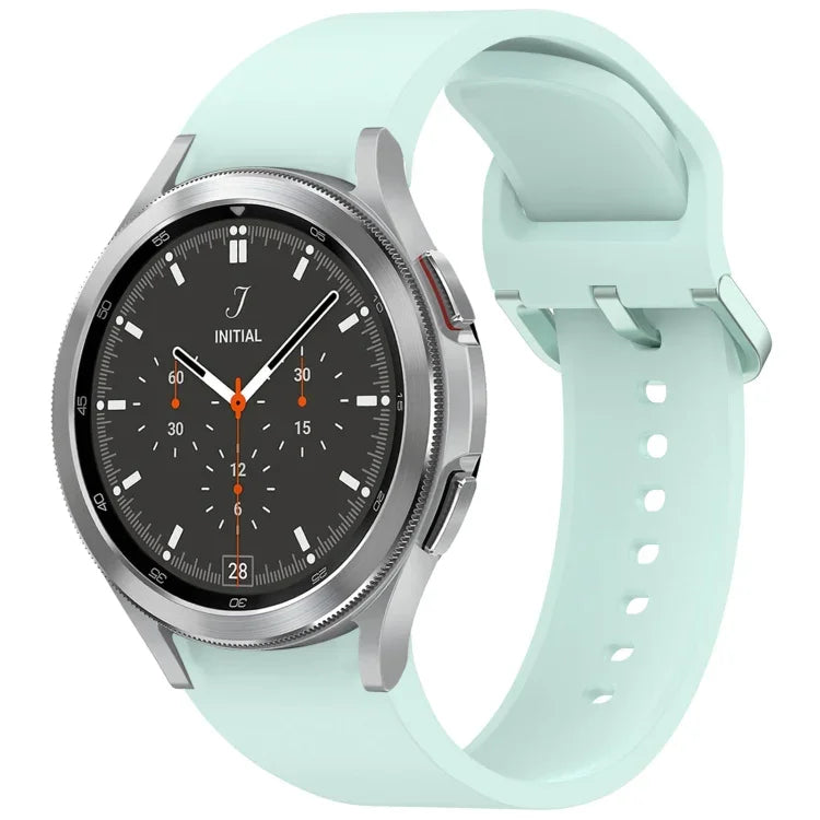 สายรัดนาฬิกาซิลิโคนสีทึบพร้อมหัวเข็มขัดสีสันสดใสแบบปลดเร็ว สำหรับ Samsung Galaxy Watch 5 40 / 44mm, สำหรับ Samsung Galaxy Watch 5 Pro, สำหรับ Samsung Galaxy Watch 4 40 / 44mm, สำหรับ Samsung Galaxy Watch 4 Classic 46 / 42mm