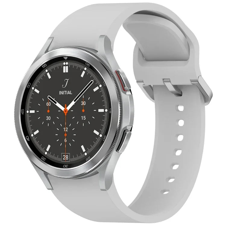 สายรัดนาฬิกาซิลิโคนสีทึบพร้อมหัวเข็มขัดสีสันสดใสแบบปลดเร็ว สำหรับ Samsung Galaxy Watch 5 40 / 44mm, สำหรับ Samsung Galaxy Watch 5 Pro, สำหรับ Samsung Galaxy Watch 4 40 / 44mm, สำหรับ Samsung Galaxy Watch 4 Classic 46 / 42mm