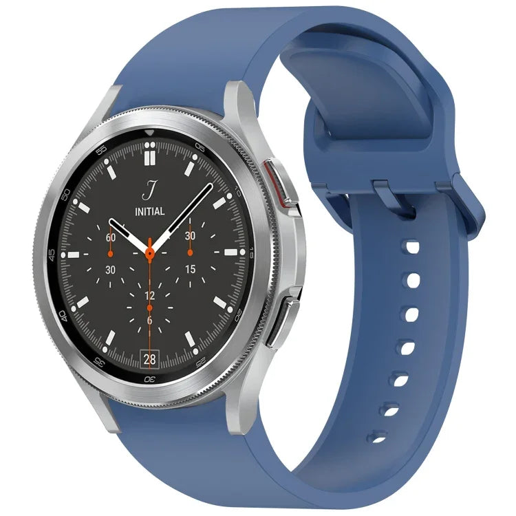 สายรัดนาฬิกาซิลิโคนสีทึบพร้อมหัวเข็มขัดสีสันสดใสแบบปลดเร็ว สำหรับ Samsung Galaxy Watch 5 40 / 44mm, สำหรับ Samsung Galaxy Watch 5 Pro, สำหรับ Samsung Galaxy Watch 4 40 / 44mm, สำหรับ Samsung Galaxy Watch 4 Classic 46 / 42mm