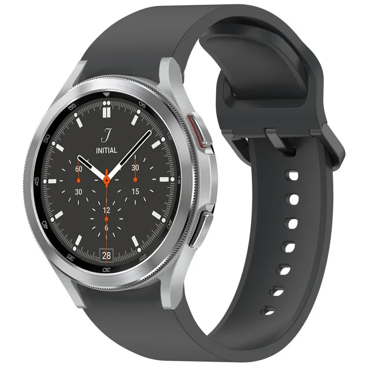 สายรัดนาฬิกาซิลิโคนสีทึบพร้อมหัวเข็มขัดสีสันสดใสแบบปลดเร็ว สำหรับ Samsung Galaxy Watch 5 40 / 44mm, สำหรับ Samsung Galaxy Watch 5 Pro, สำหรับ Samsung Galaxy Watch 4 40 / 44mm, สำหรับ Samsung Galaxy Watch 4 Classic 46 / 42mm