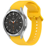 สายรัดนาฬิกาซิลิโคนสีทึบพร้อมหัวเข็มขัดสีสันสดใสแบบปลดเร็ว สำหรับ Samsung Galaxy Watch 5 40 / 44mm, สำหรับ Samsung Galaxy Watch 5 Pro, สำหรับ Samsung Galaxy Watch 4 40 / 44mm, สำหรับ Samsung Galaxy Watch 4 Classic 46 / 42mm